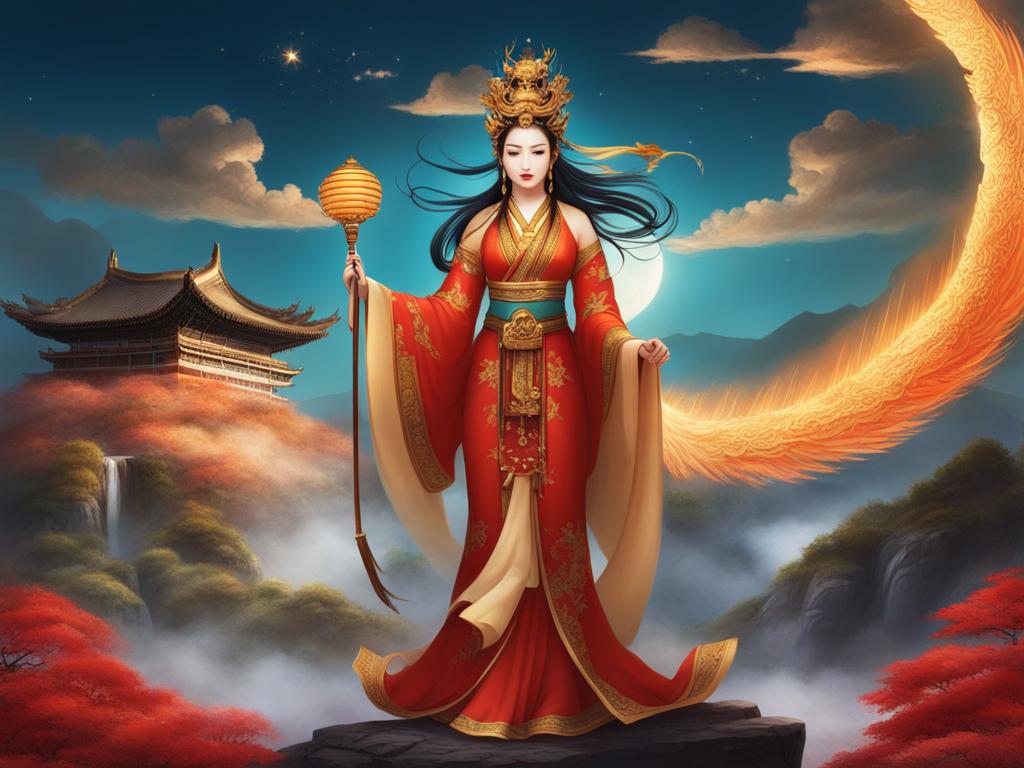 nüwa - the chinese creation goddess who repaired the sky and saved humanity. 