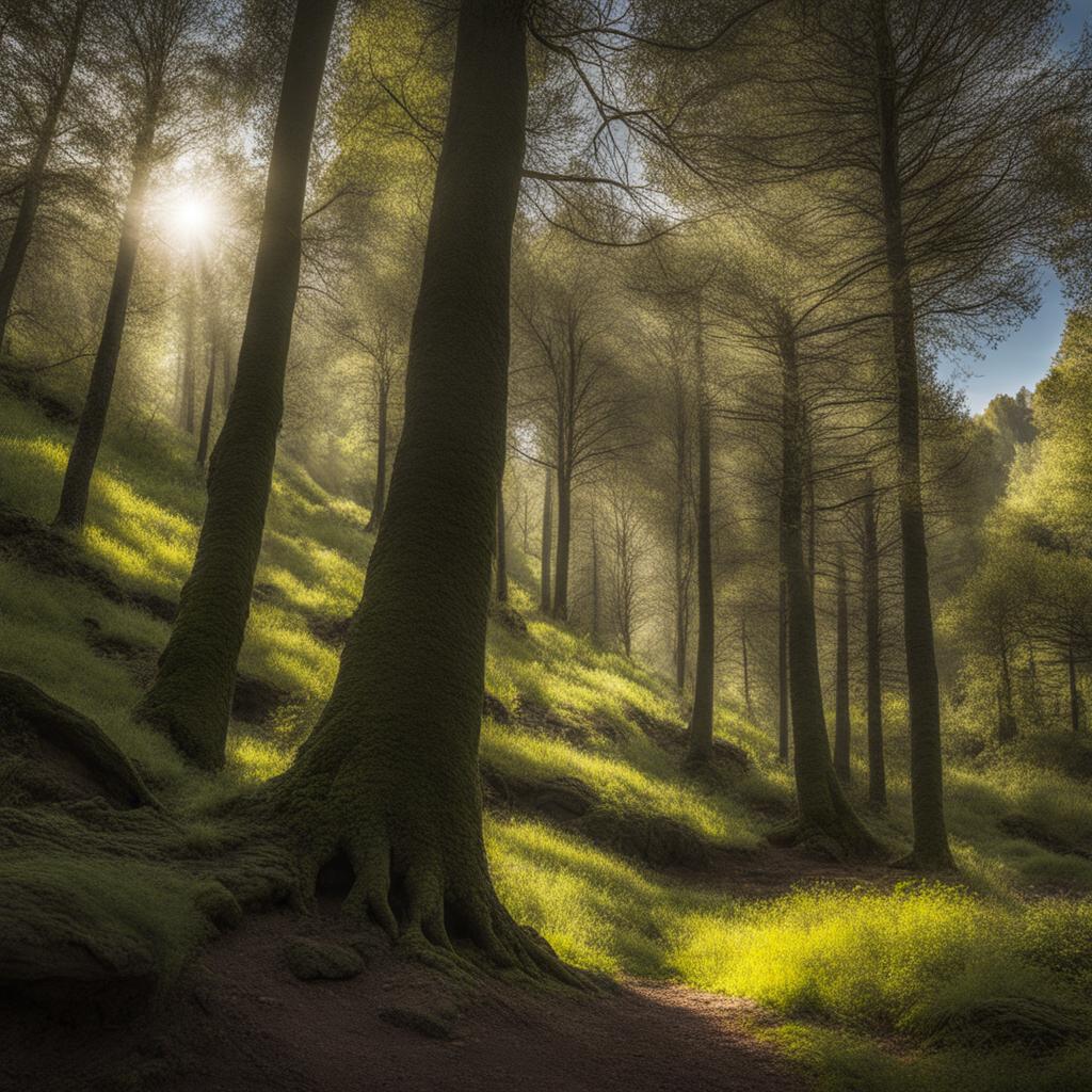 untouched sila forests - sketch the untouched forests of the sila plateau in calabria, featuring ancient trees and pristine nature. 