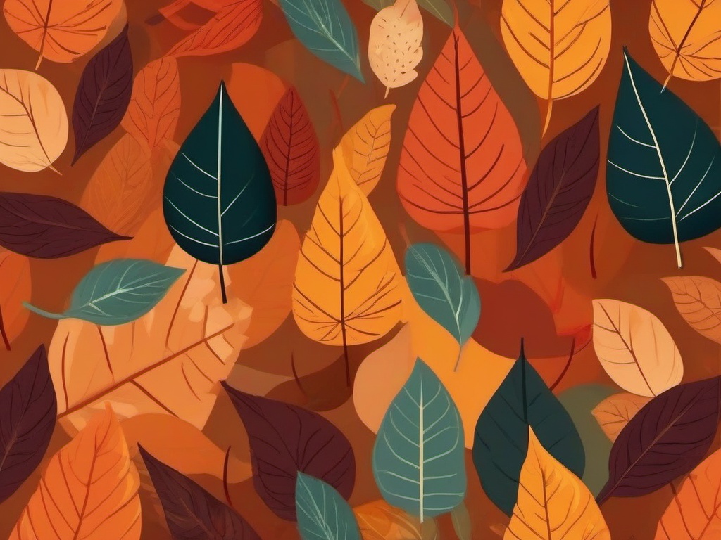 Fall Season Backgrounds Cozy Autumn Vibe with Falling Leaves and Warm Colors wallpaper splash art, vibrant colors, intricate patterns