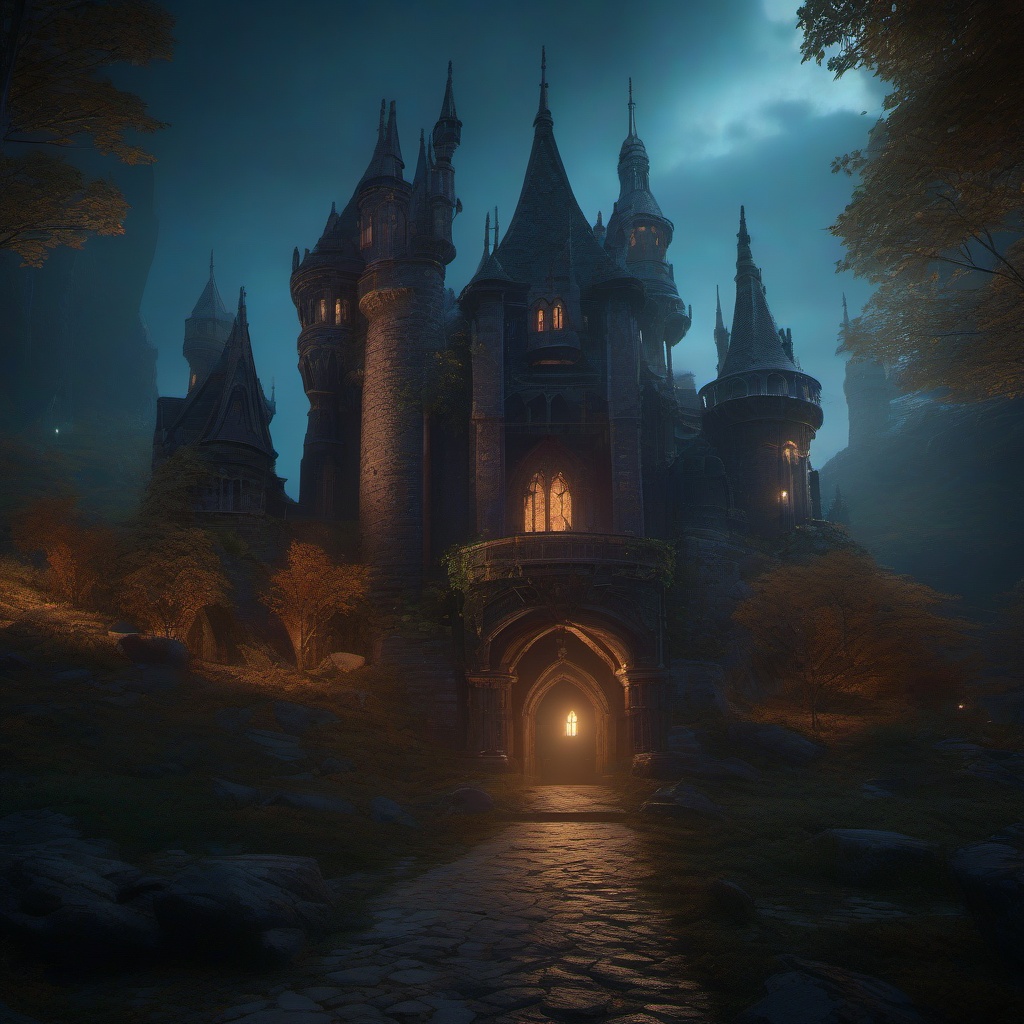 Ghostly Wisp in a Haunted Castle detailed matte painting, deep color, fantastical, intricate detail, splash screen, complementary colors, fantasy concept art, 8k resolution trending on artstation unreal engine 5