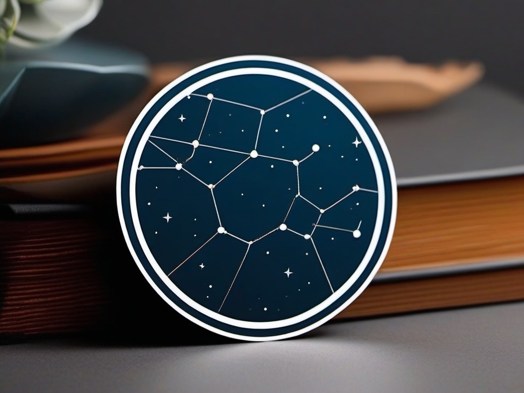 Orion Constellation Sticker - Outlined constellation of Orion, ,vector color sticker art,minimal