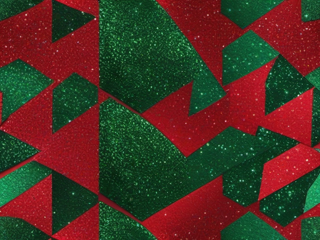 Red And Green Glitter Background  