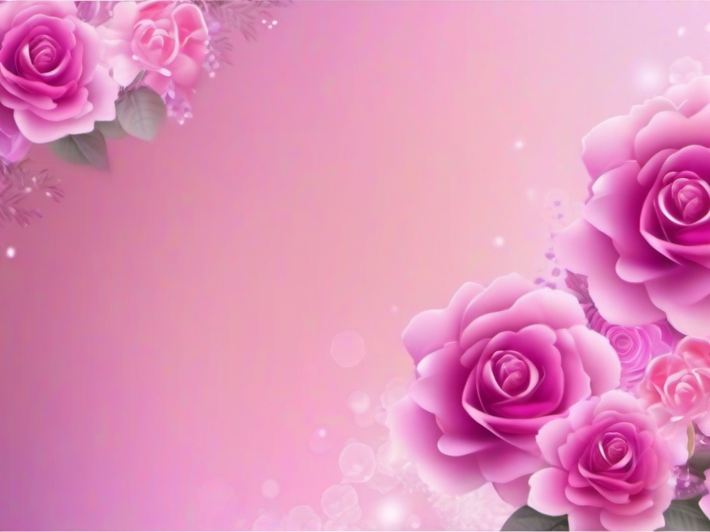 Background Pink Flower-Soft pink with clusters of lavender and roses around the edges  background wallpaper