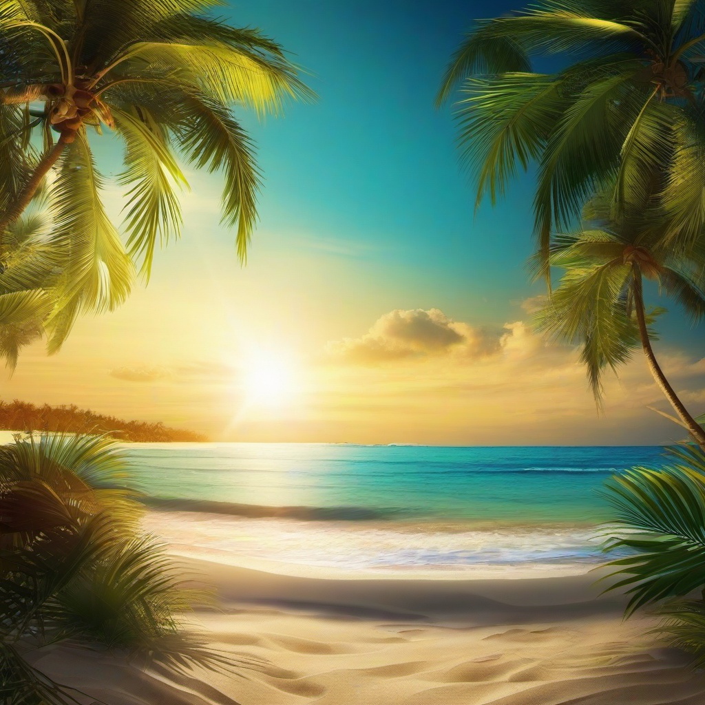 Beach Background Wallpaper - beach background palm trees  