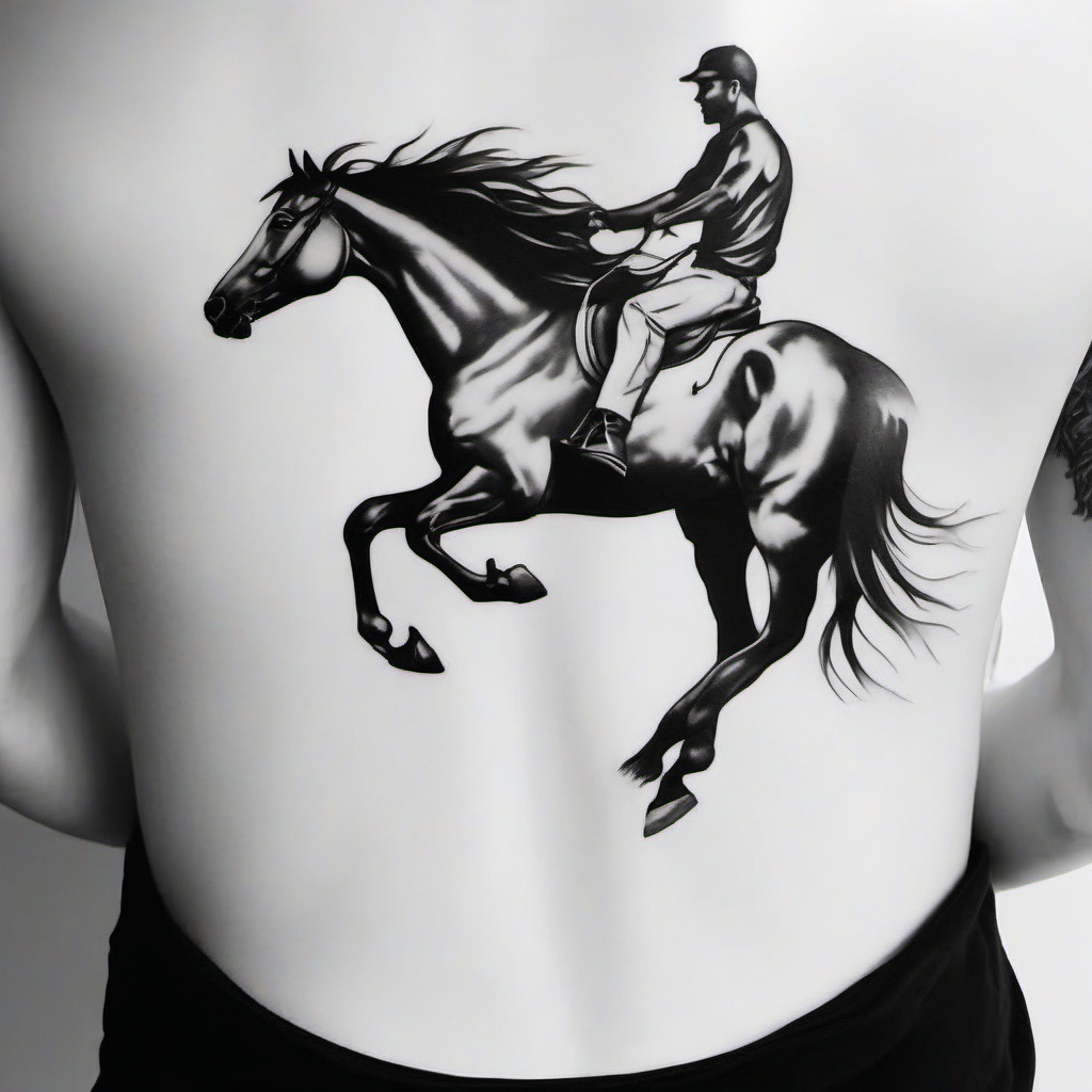 half man half horse tattoo  simple tattoo,minimalist,white background