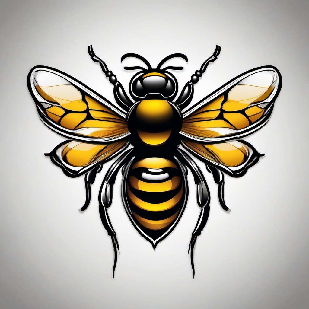 small bumble bee tattoo  vector tattoo design