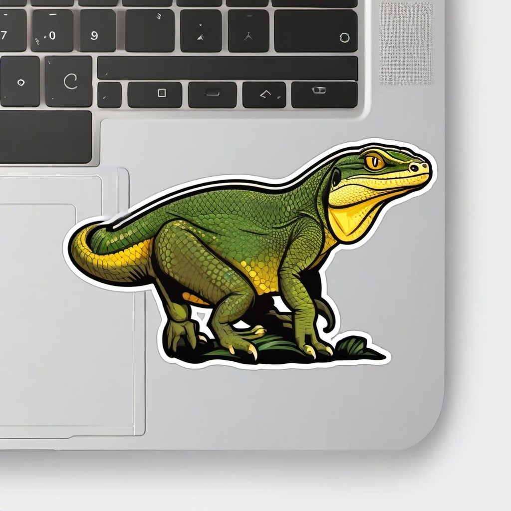 Nile Monitor cartoon - large, aggressive African lizard  cartoon sticker style