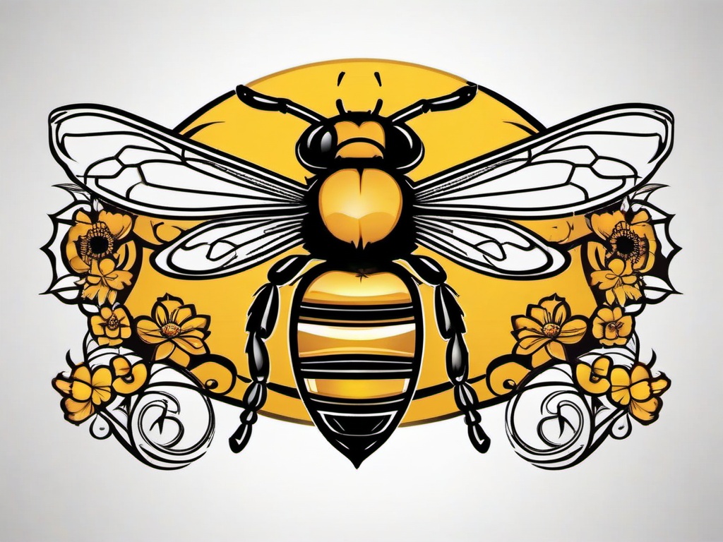 honey bee tattoo  vector tattoo design