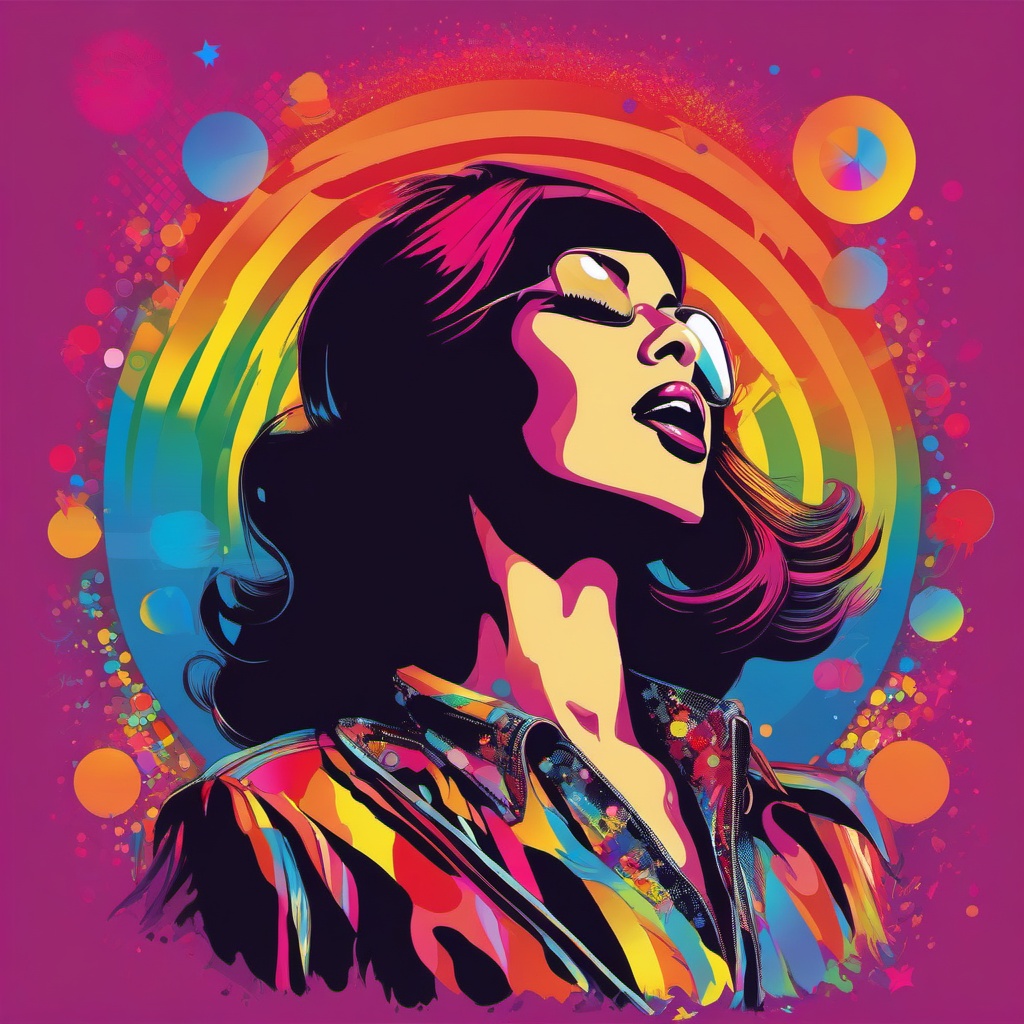 Disco Fever - Get groovy with a t-shirt inspired by the disco era. , vector art, splash art, retro t shirt design