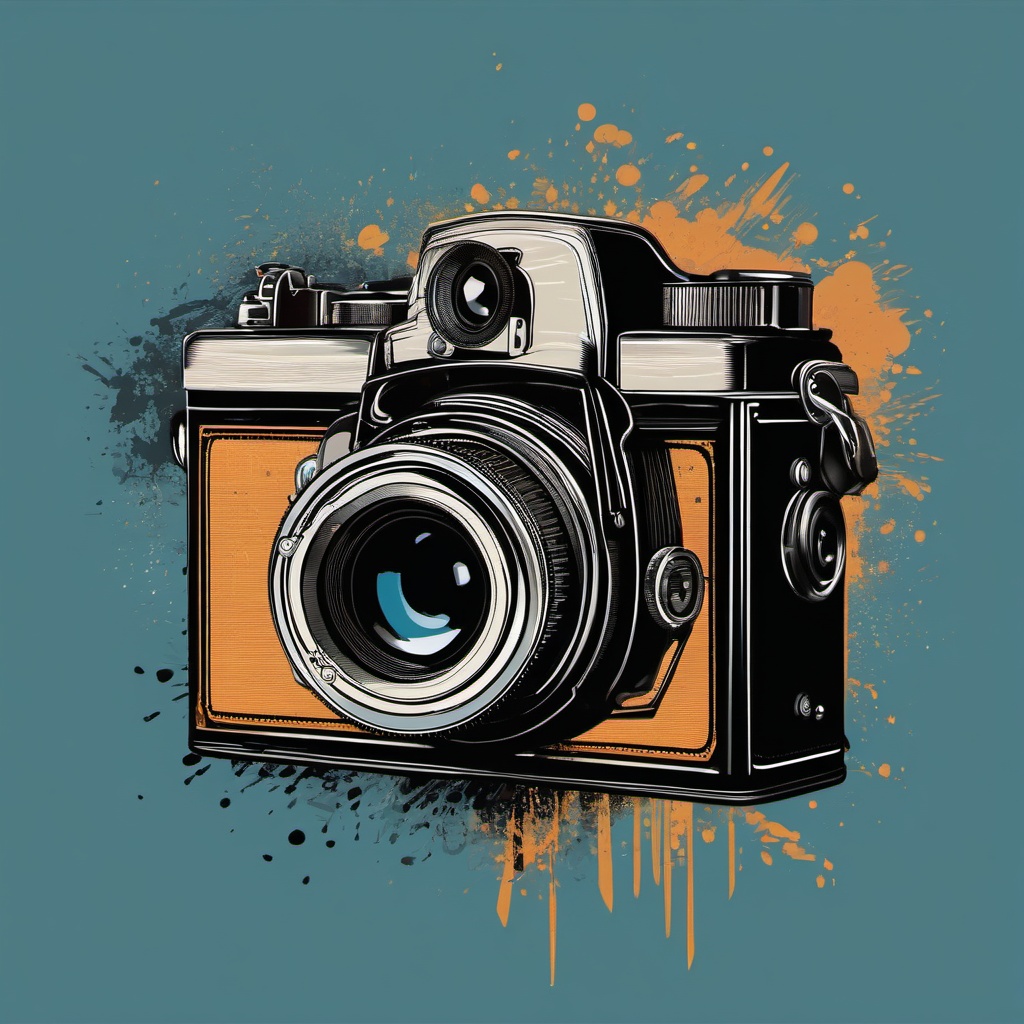 Vintage Camera Love - Show your passion for vintage photography with your design. , vector art, splash art, retro t shirt design