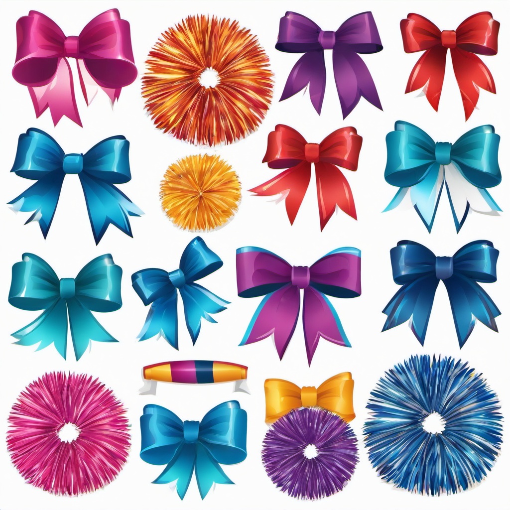 Cheer clipart - cheerleading pom-poms in the air  