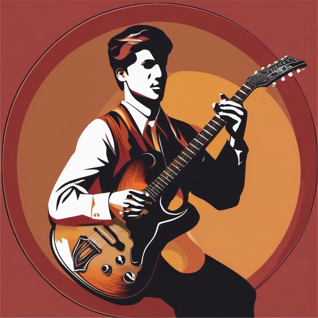 Guitar clipart - guitar being played by a musician  