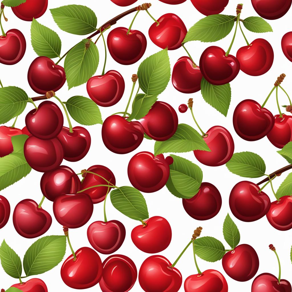 cherry clipart - a bunch of plump, red cherries. 