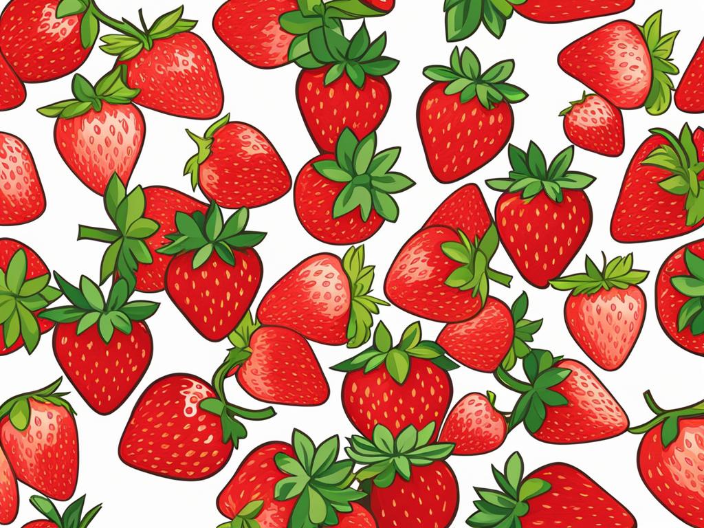 strawberry clipart - ripe and juicy, perfect for picking. 