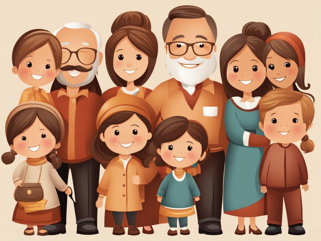 family clipart - portraying warmth and unity. 