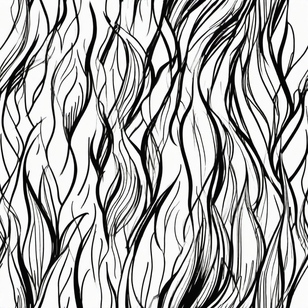 drawing of flames on a candle  minimal rough sketch scribbles,doodles,black and white