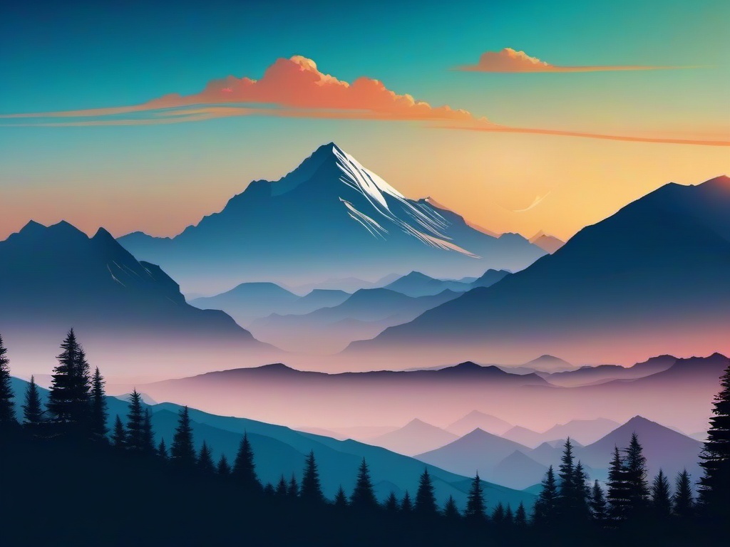 Mountain With Sky Background  ,desktop background wallpaper