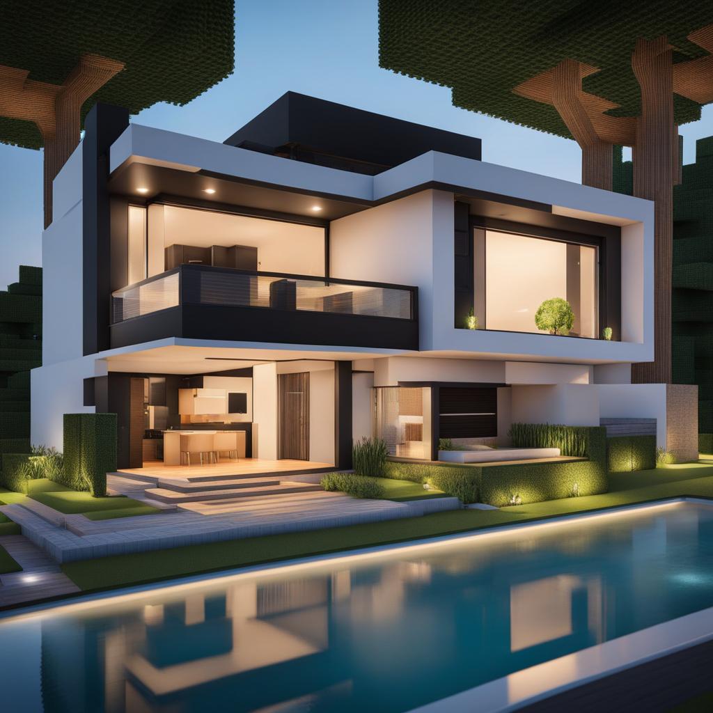 ai-controlled smart home with voice-activated features - minecraft house design ideas 