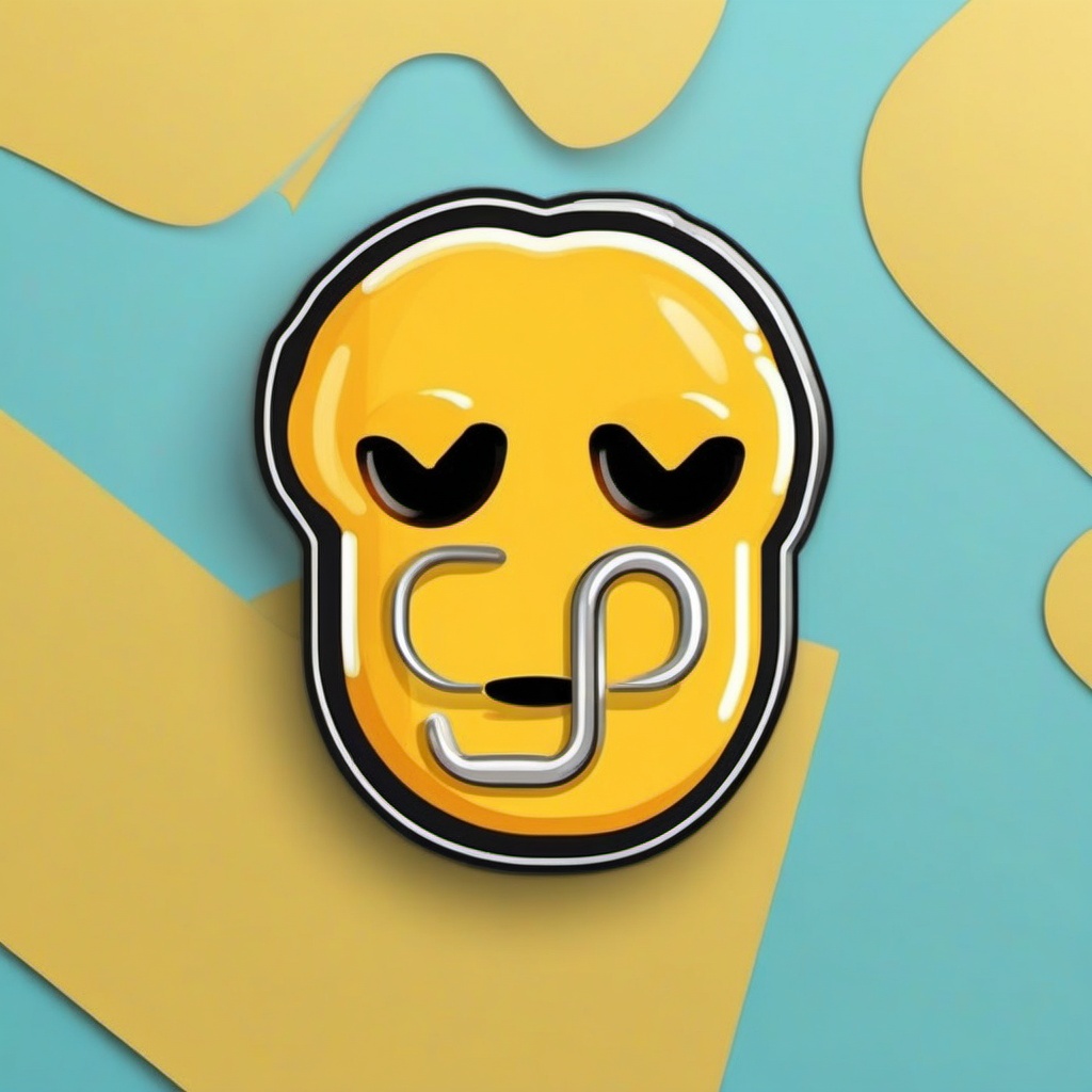 Safety Pin Emoji Sticker - Secure connection, , sticker vector art, minimalist design