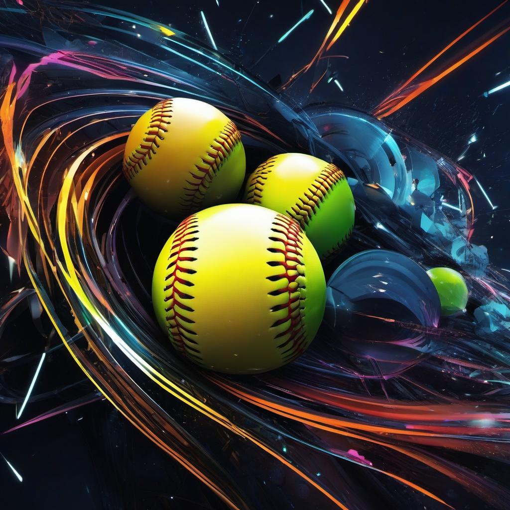 Softball Wallpaper - Futuristic Cyber Softball Action  intricate patterns, splash art, wallpaper art