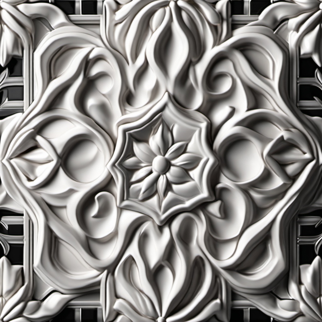 Porcelain arabesque tile pattern top view, product photoshoot realistic background, hyper detail, high resolution