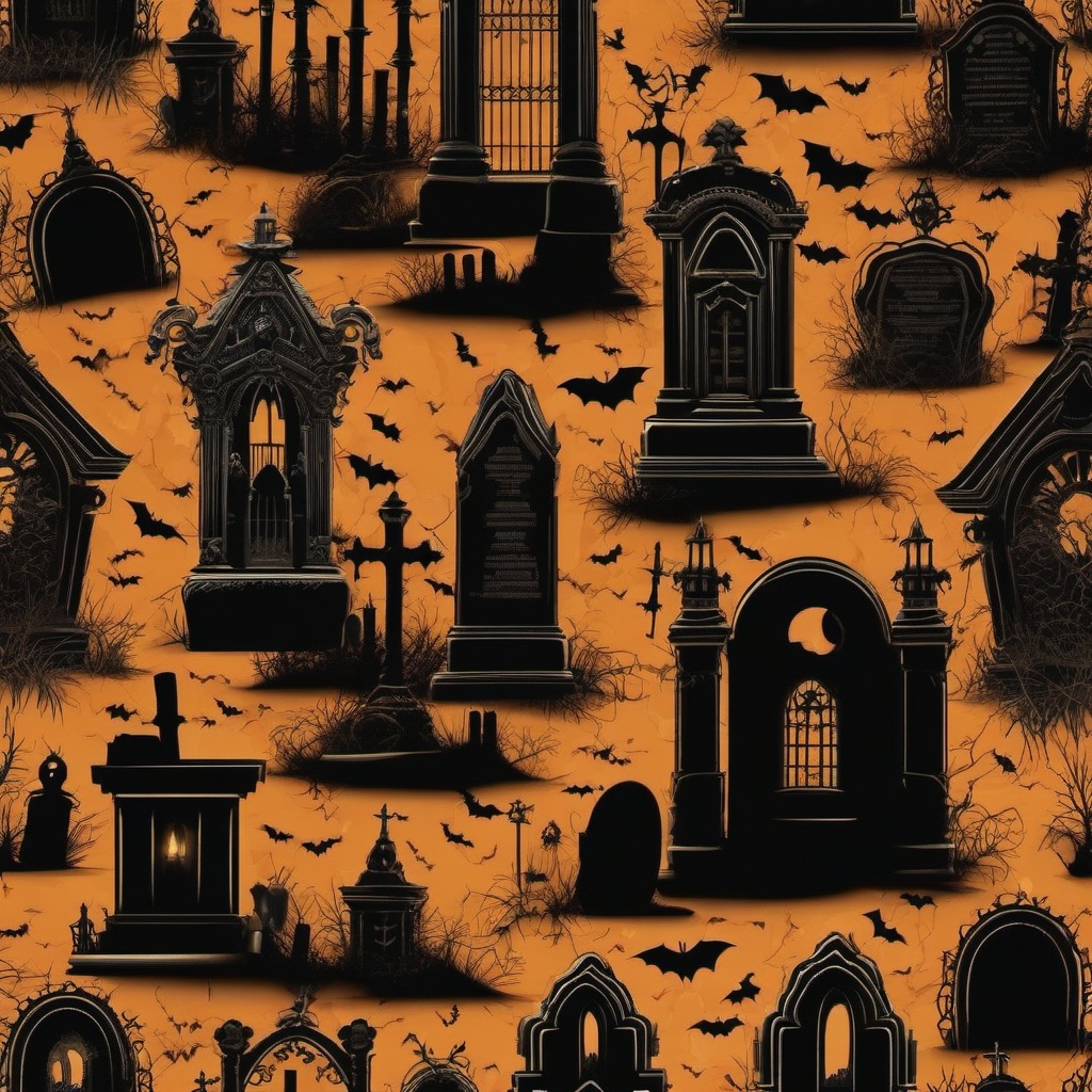 Spooky Graveyard Halloween Backgrounds intricate details, patterns, wallpaper photo