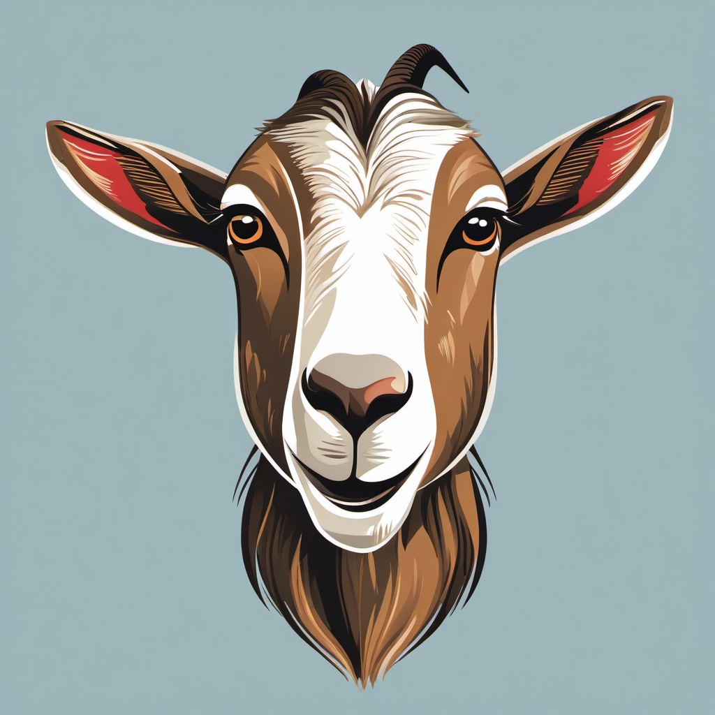 Goat clipart - goat with a playful expression  clipart