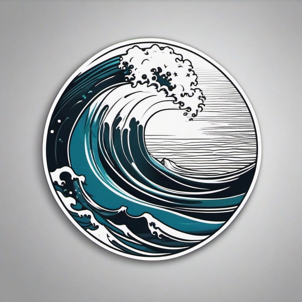 small wave tattoo  simple vector tattoo design