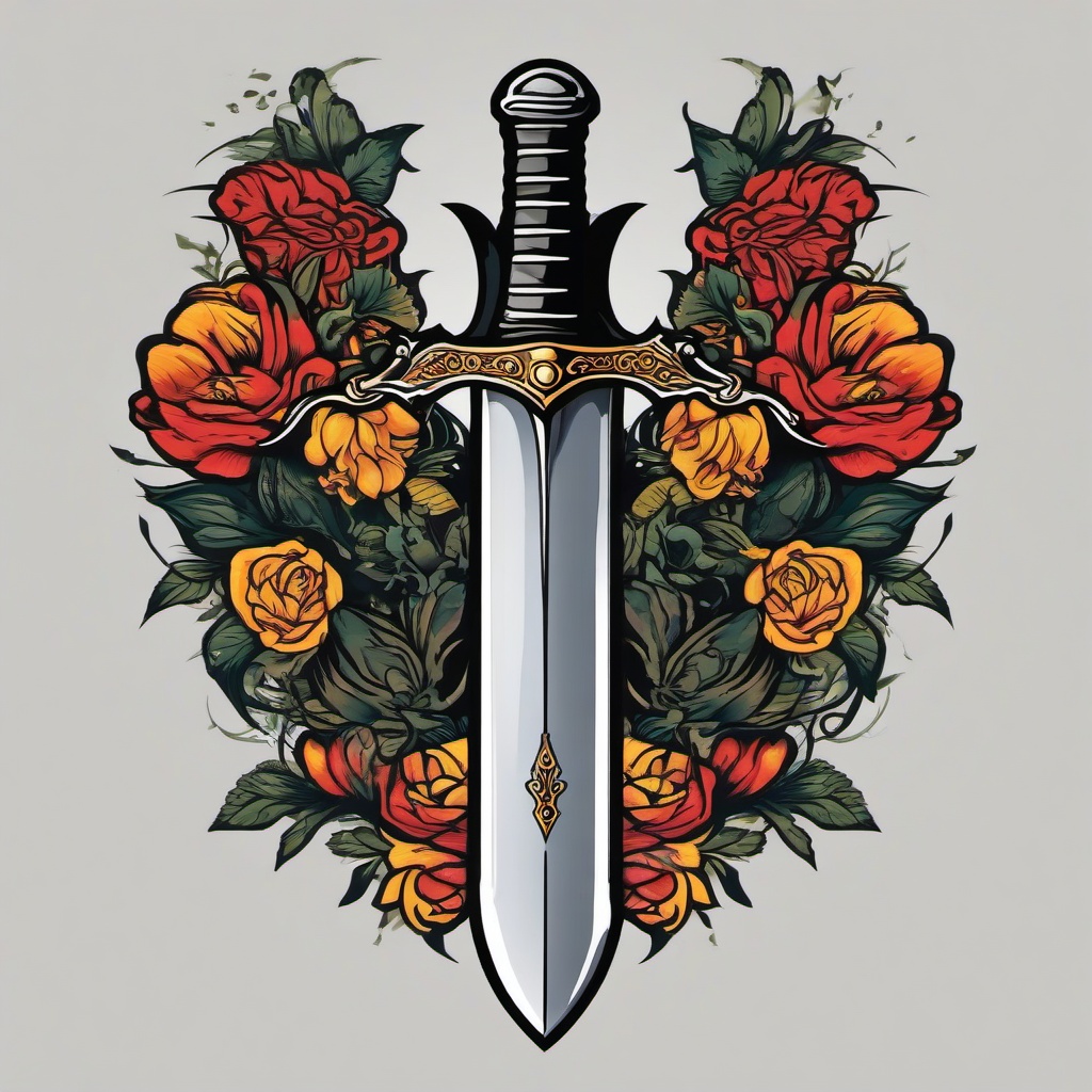 sting sword tattoo  simple vector color tattoo