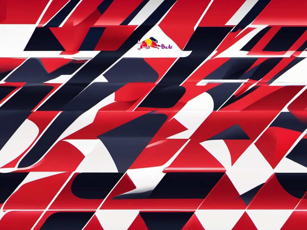 F1 Red Bull Wallpaper-Racing-inspired red background with abstract bull and track marks  background wallpaper