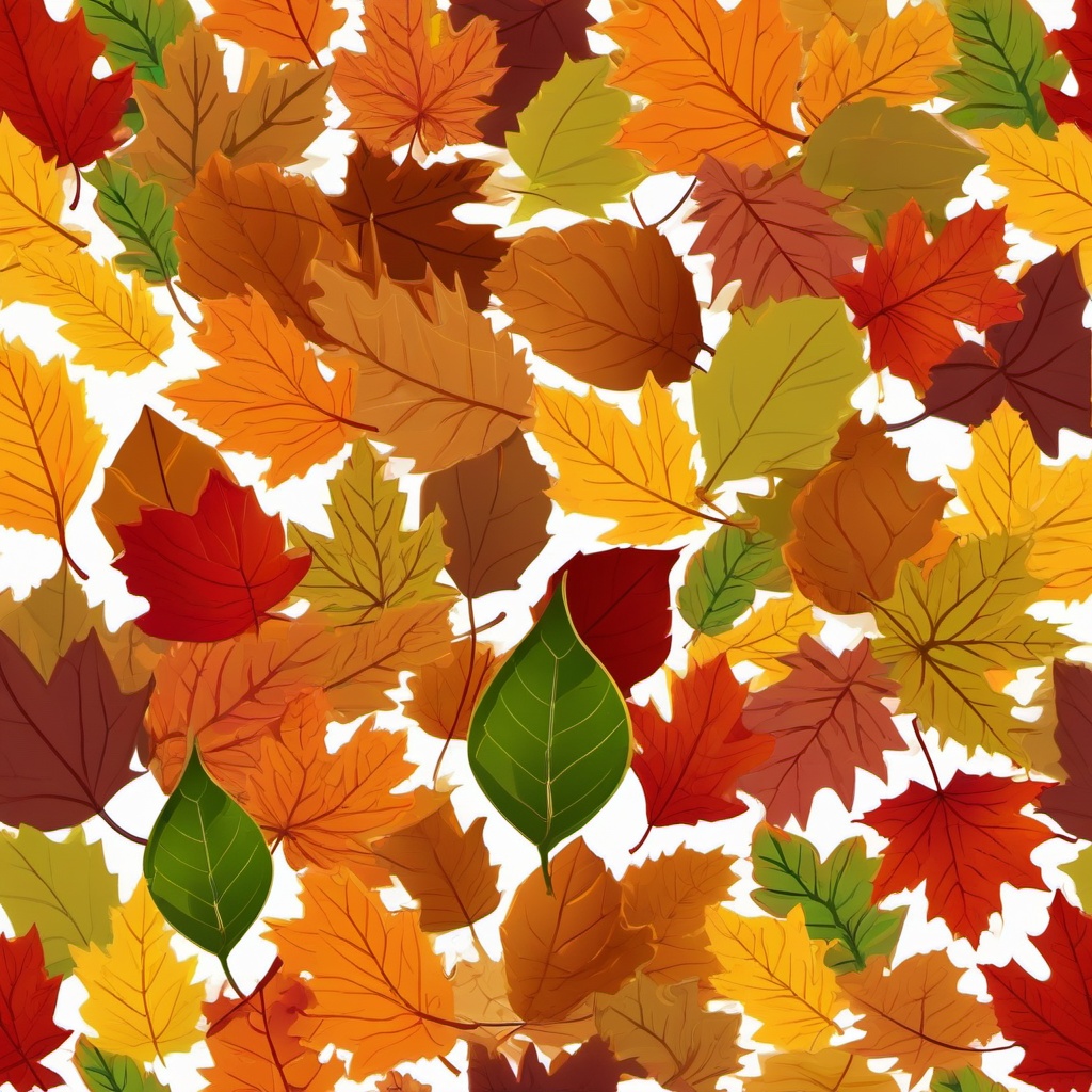 Fall Leaves clipart - colorful autumn leaves on the ground  