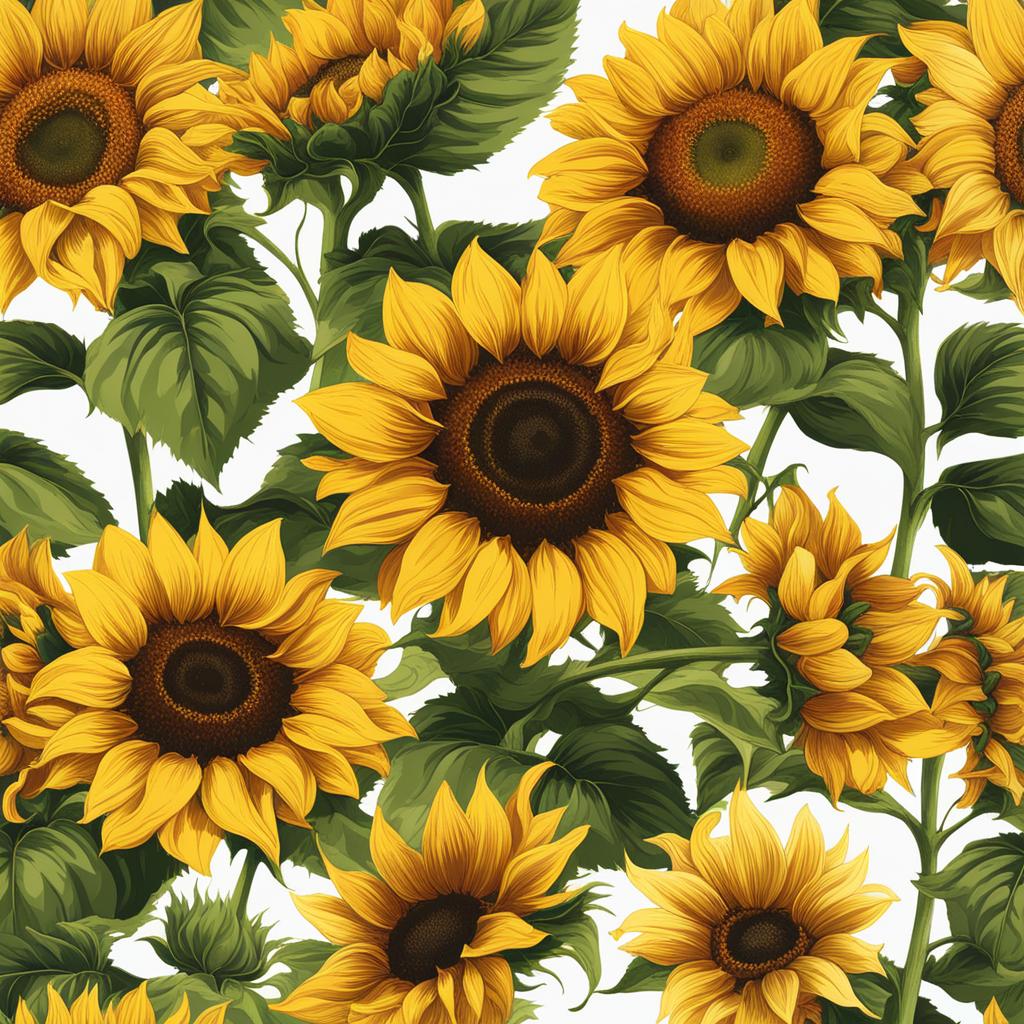 sunflower clipart: blossoming in a radiant garden. 