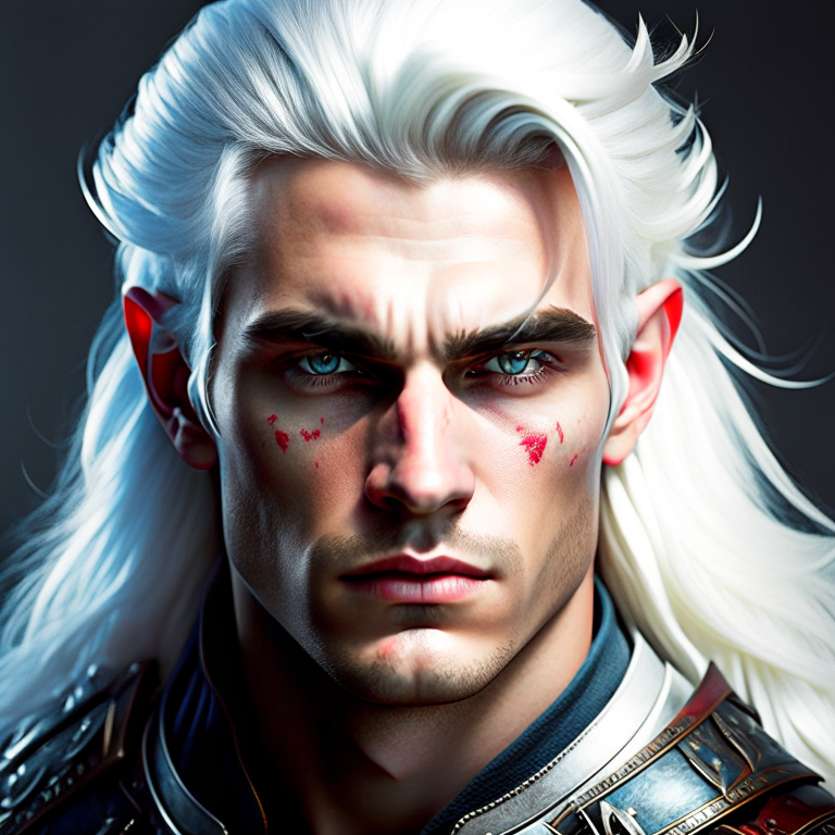 white haired warrior 