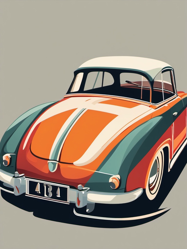 Vintage Car Clipart - A classic vintage car with retro charm.  transport, color vector clipart, minimal style