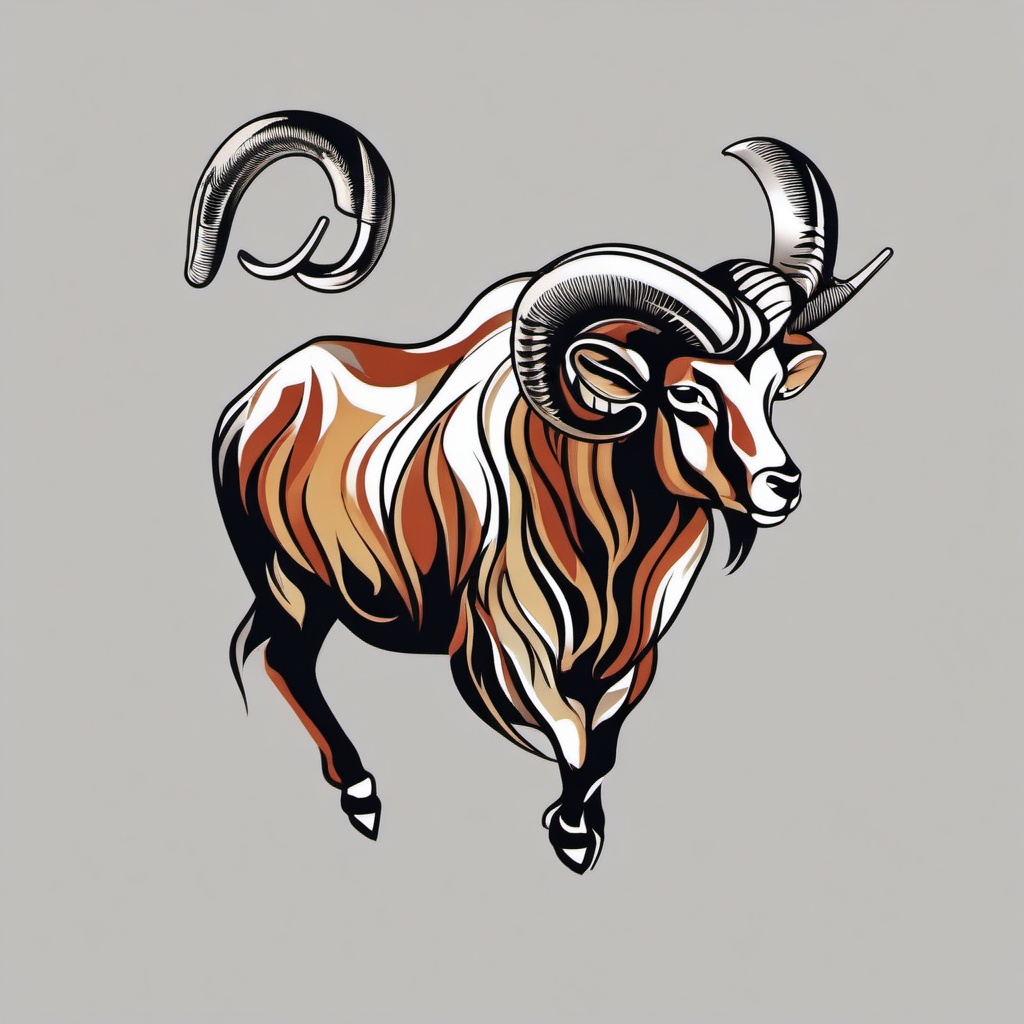 simple aries tattoo  simple vector color tattoo