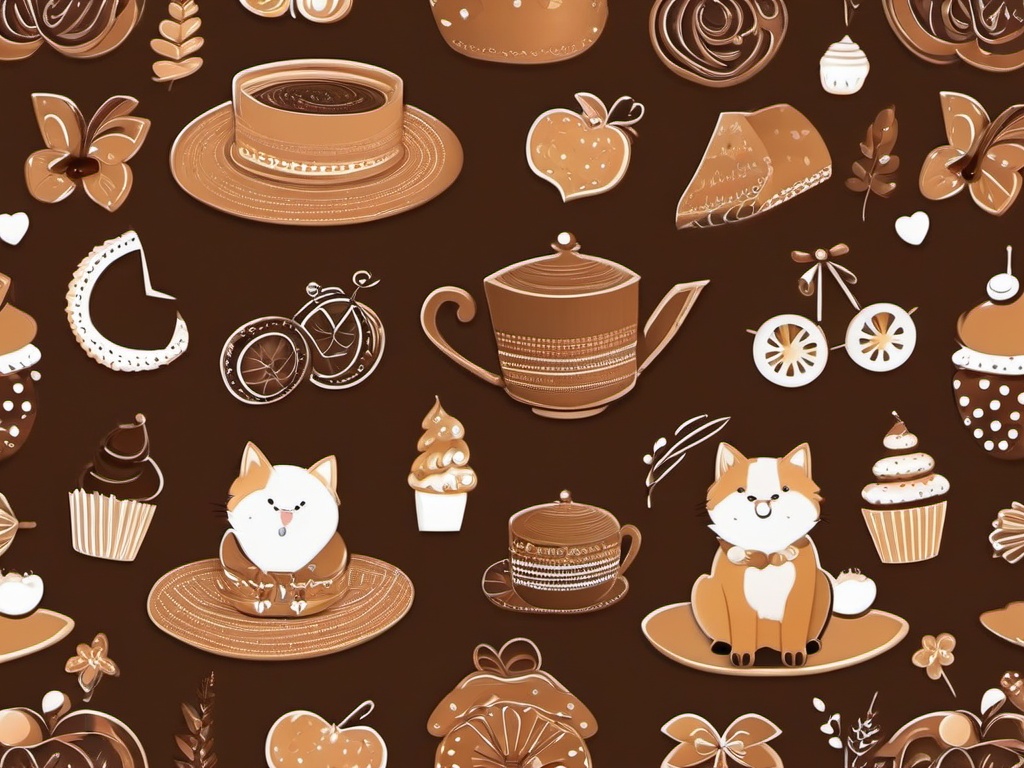 Cute Brown Background - Adorable brown background with cute details.  background wallpaper