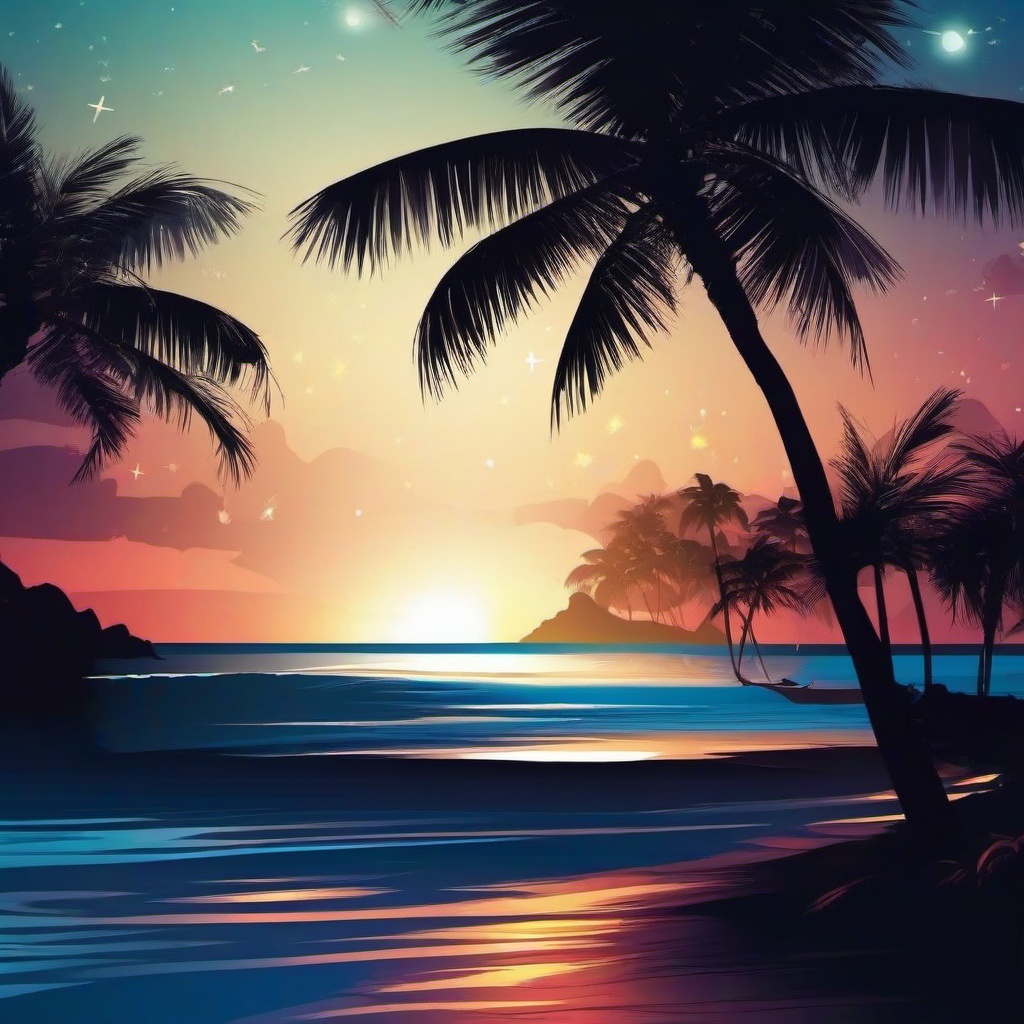 Beach Background Wallpaper - night beach wallpaper  