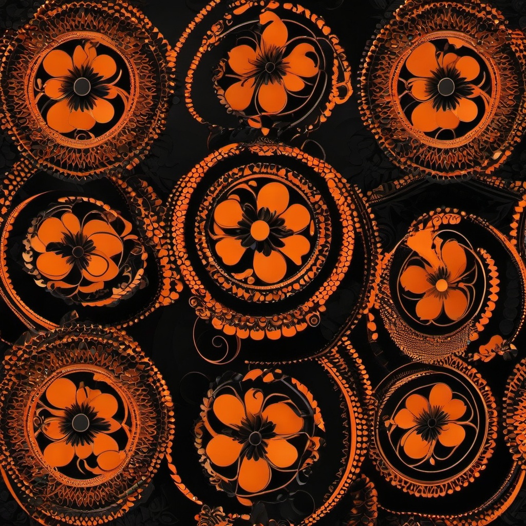 orange and black wallpaper  