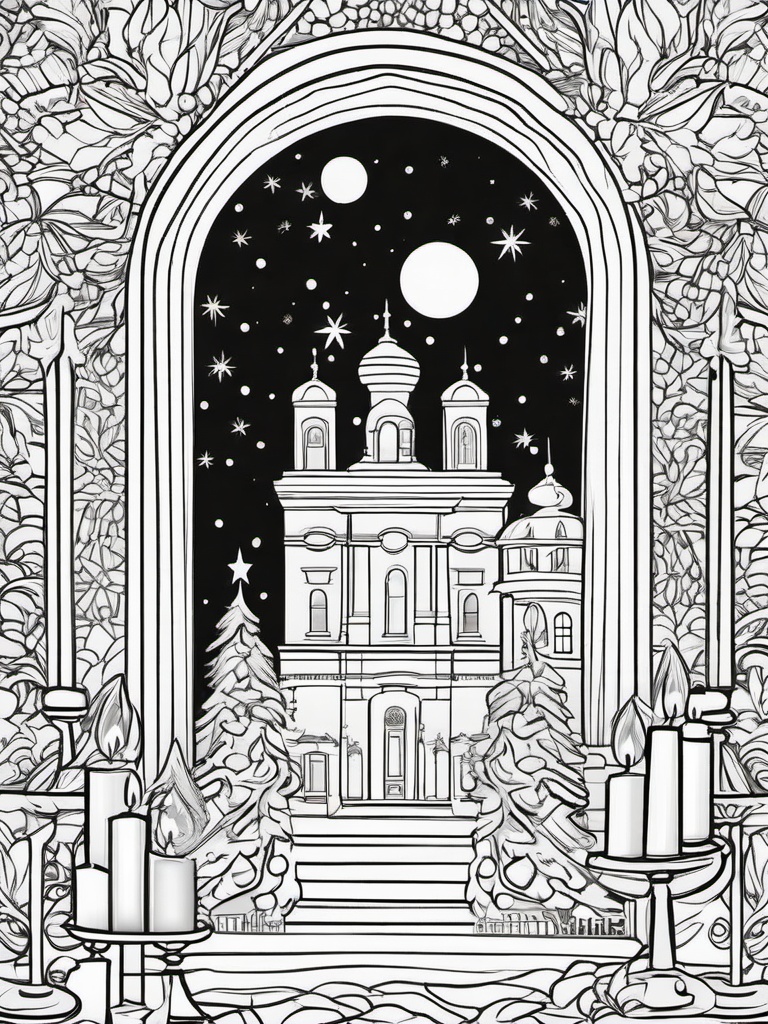 Advent Coloring  outling,coloring pages,black and whit