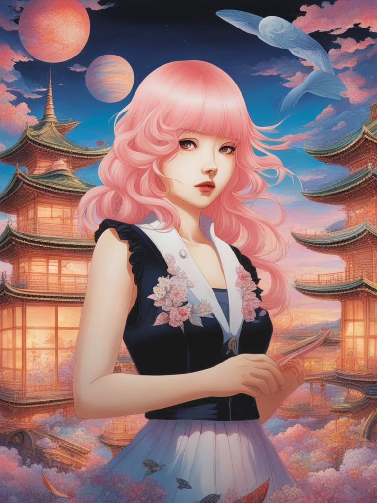 junko enoshima - manipulates reality within a surreal, psychedelic dreamscape. 