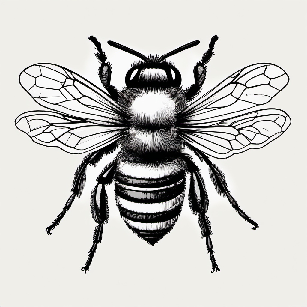 sketch of a bee  minimal rough sketch scribbles,doodles,black and white