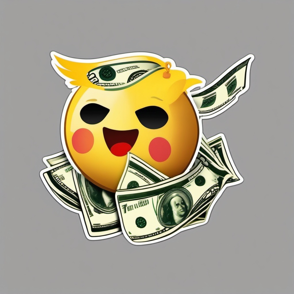 Money Flying Away Emoji Sticker - Spending spree, , sticker vector art, minimalist design