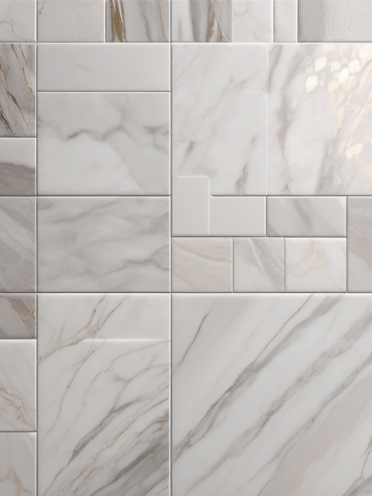 Marble and porcelain and travertine and granite and porcelain square tile pattern top view, product photoshoot realistic background, hyper detail, high resolution