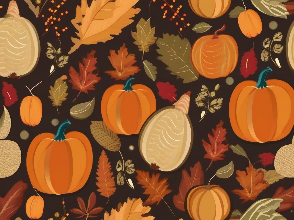 Thanksgiving Wallpaper-A retro-inspired Thanksgiving design, with vintage patterns and nostalgic colors.  aesthetic background wallpaper