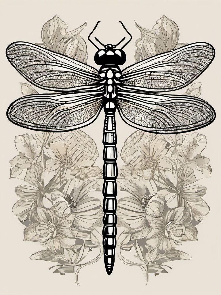 dragonfly clipart color  vector style illustration