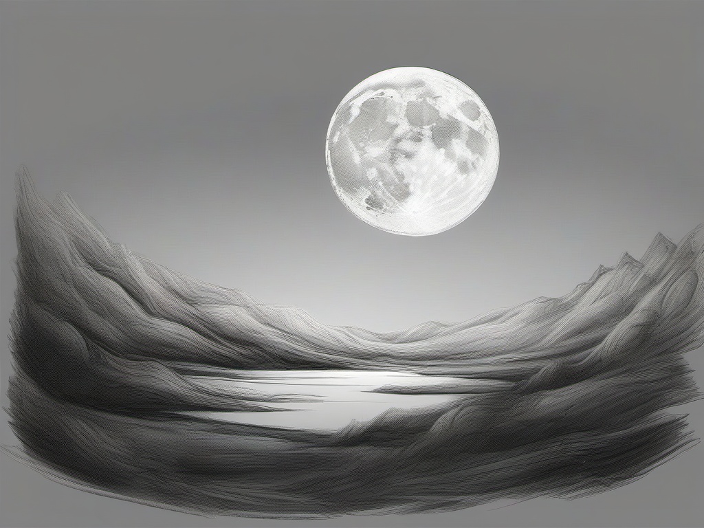 pencil drawing of moon  minimal rough sketch scribbles,doodles,black and white