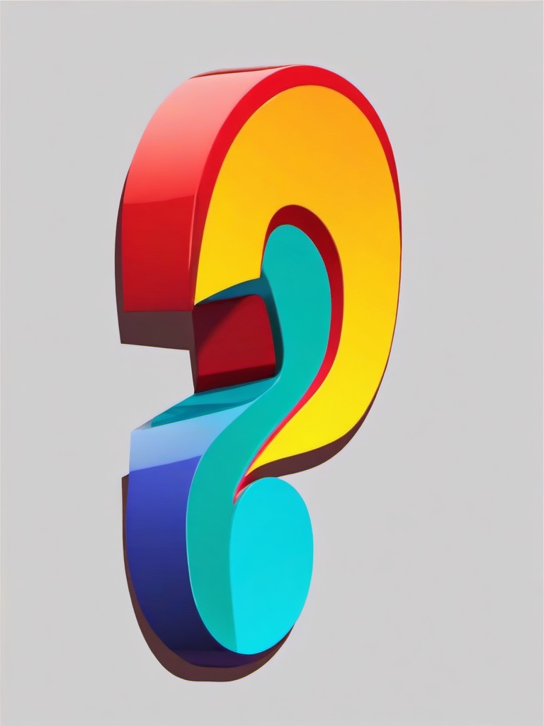 Question Mark clipart - large question mark in bright colors  