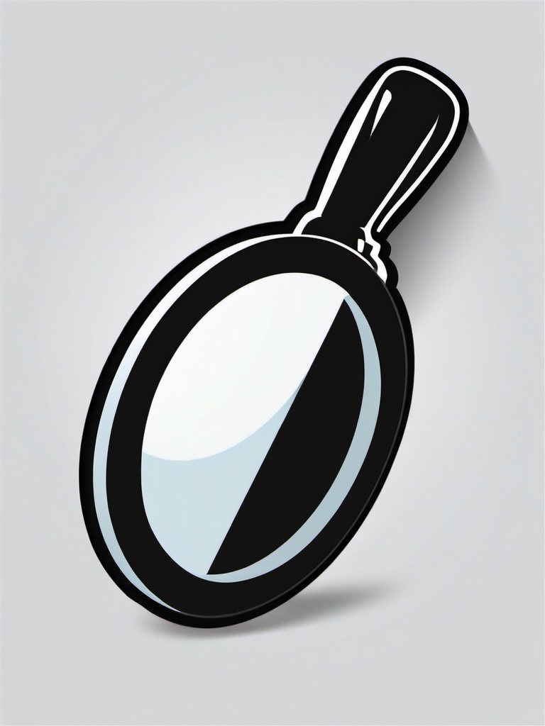 Magnifying Glass Emoji Sticker - Closer inspection, , sticker vector art, minimalist design