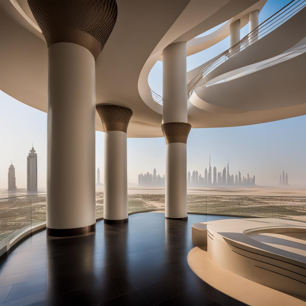 arabian wind towers, with ingenious ventilation, cool the interiors of dubai, uae. 