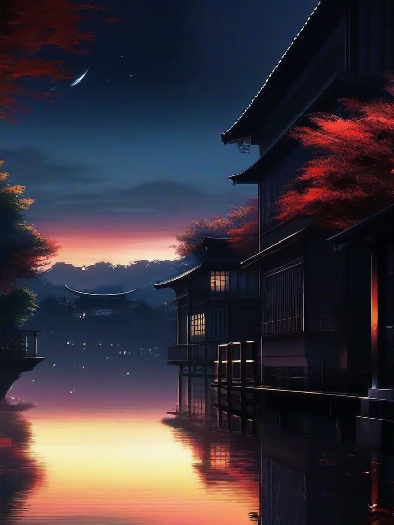 Dark Anime Background Scenery  ,mobile iphone background wallpaper